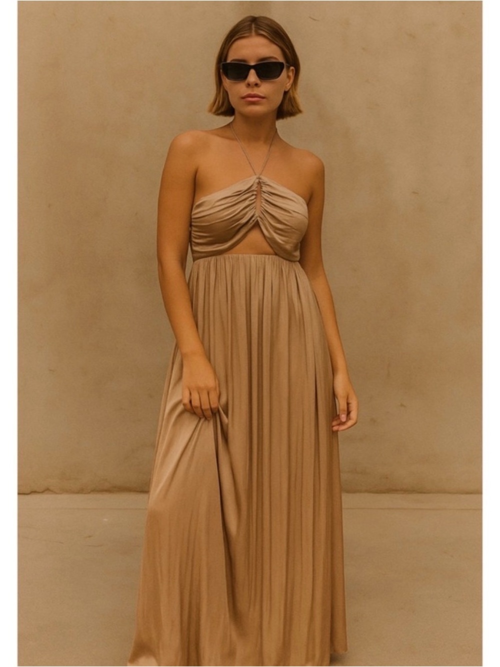 Zara Satin Effect Maxi Dress Mango Dissh Reformation ASOS Bardot ASTR Topshop